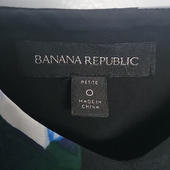 Banana Republic Chelsea Strappy Asymmetrical Floral Dress, Size 0P - Picture 6 of 8